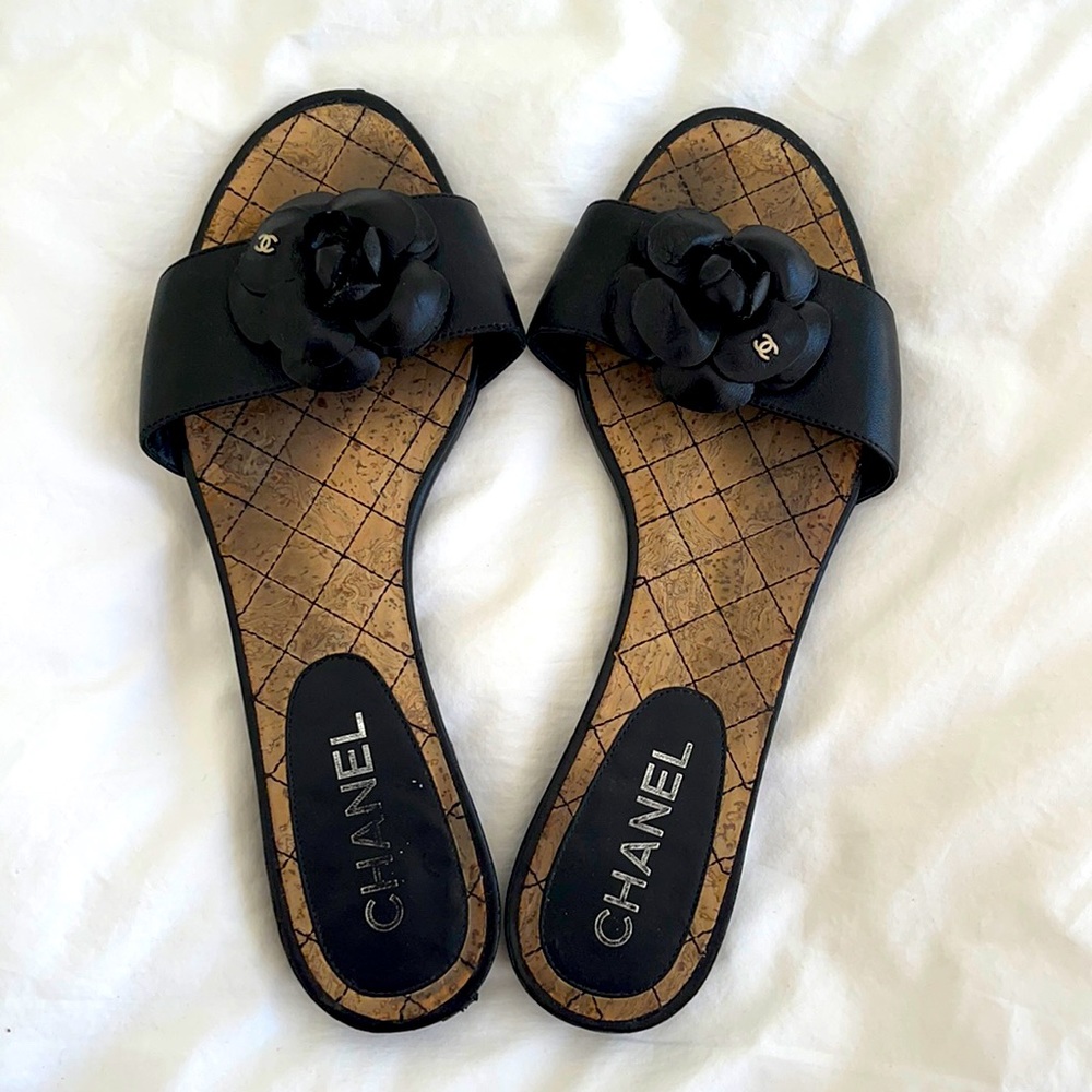 Chanel Flower Slides